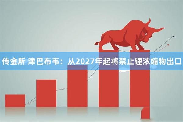 传金所 津巴布韦：从2027年起将禁止锂浓缩物出口